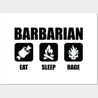 BARBARIAN Eat Sleep Rage Posters and Art